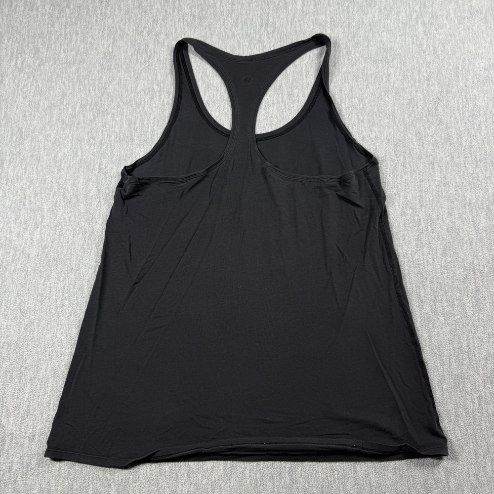 Lululemon Cool Racerback Tank Womens Black Seamless Athletic Yoga Shirt 23x17